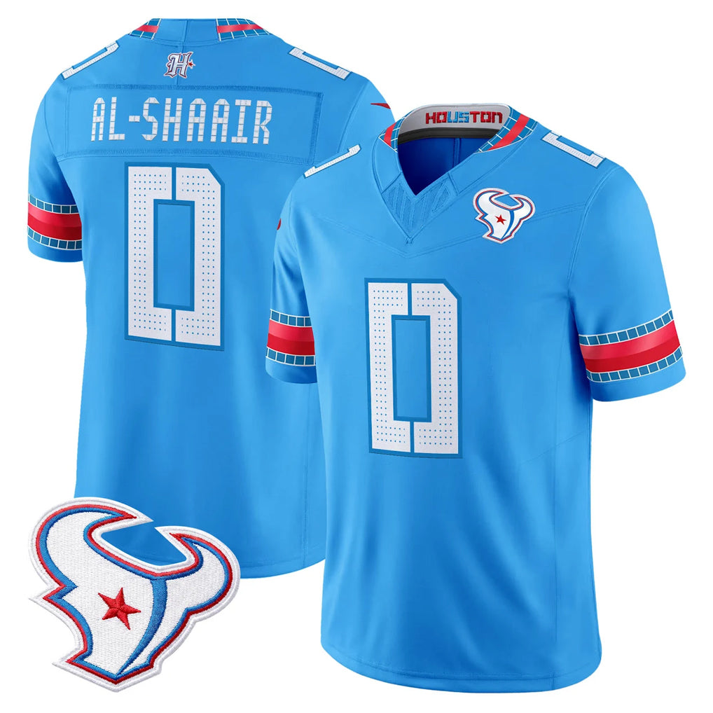 H.Texans #0 Azeez Al-Shaair Player Blue 2026 Rivalries Vapor Limited Home Game Kdoa Stitched jerseys