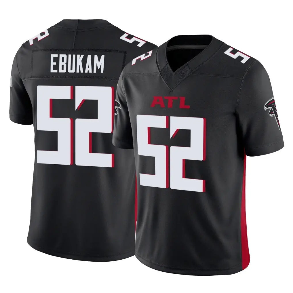A.Falcons #52 Samson Ebukam Player Black Vapor F.U.S.E. Limited Home Game Kdoa Stitched Jerseys
