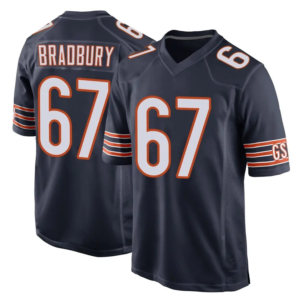 C.Bears #67 Garrett Bradbury Player Navy Home Game Kdoa Stitched Jerseys