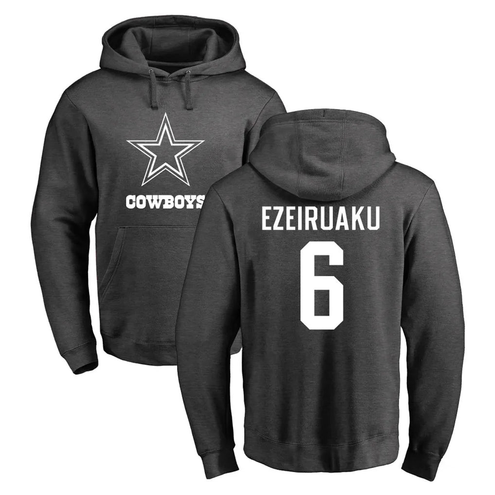 D.Cowboys #6 Donovan Ezeiruaku Player Ash One Color Pullover Hoodie Limited Xdoa Stitched Jerseys