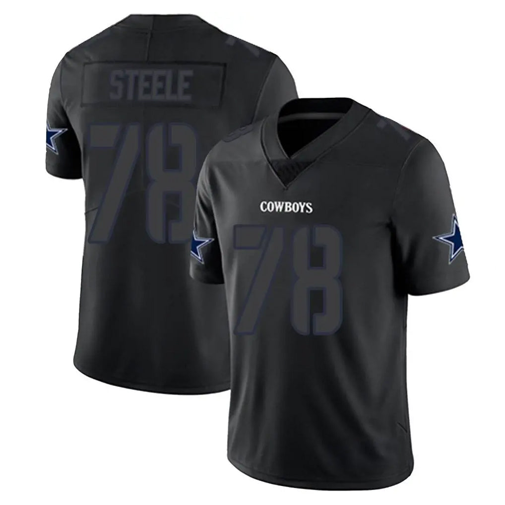 D.Cowboys #78 Terence Steele Player Black Impact Limited Home Game Xdoa Stitched Jerseys