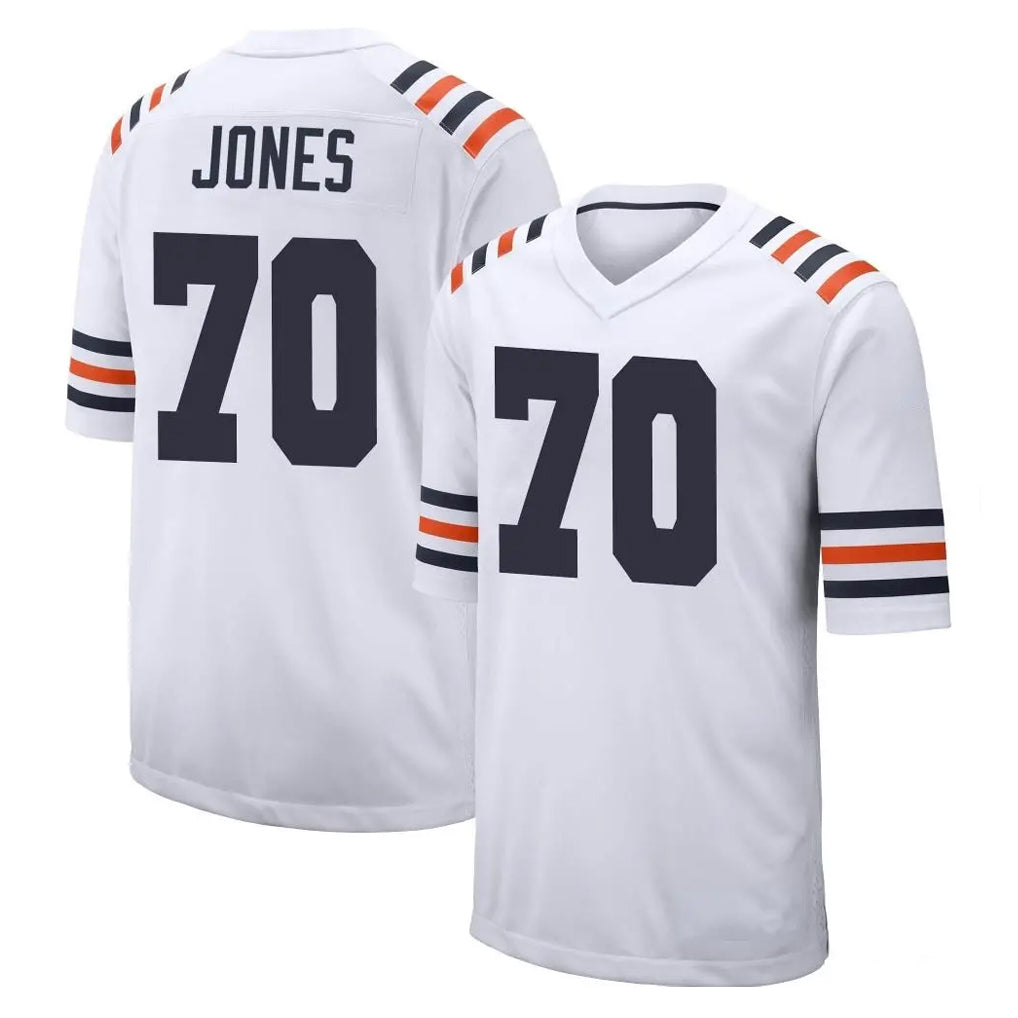 C.Bears #70 Braxton Jones Player White Classic Home Game Kdoa Stitched Jerseys