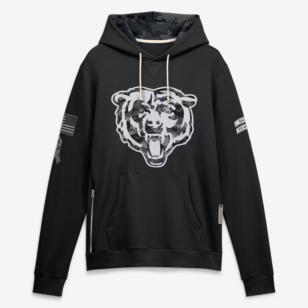 C.Bears 2026 Black Logo Pullover Hoodies Limited Game Kdoa Stitched Jerseys