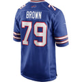 Kdoa B.Bills #79 Ruben Brown Royal Game Retired Player Jersey