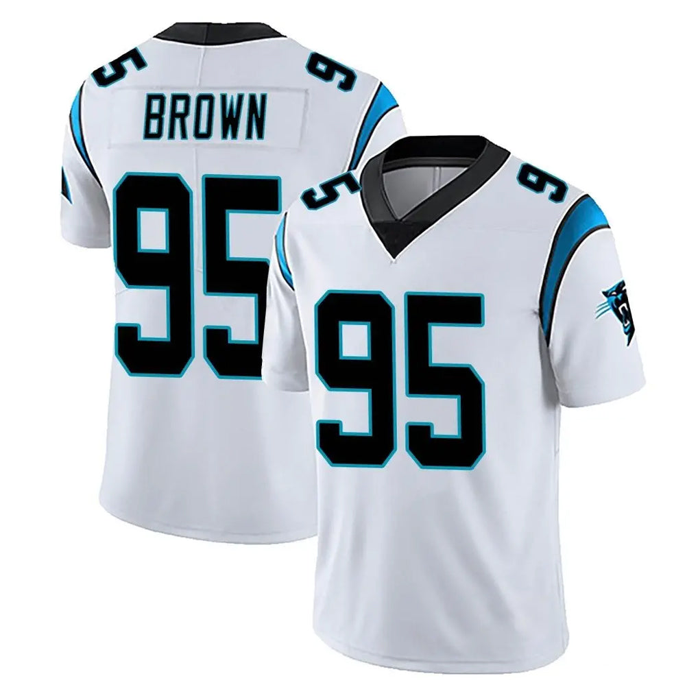 C.Panthers #95 Derrick Brown Player White Vapor Untouchable Limited Game Kdoa Stitched Jerseys
