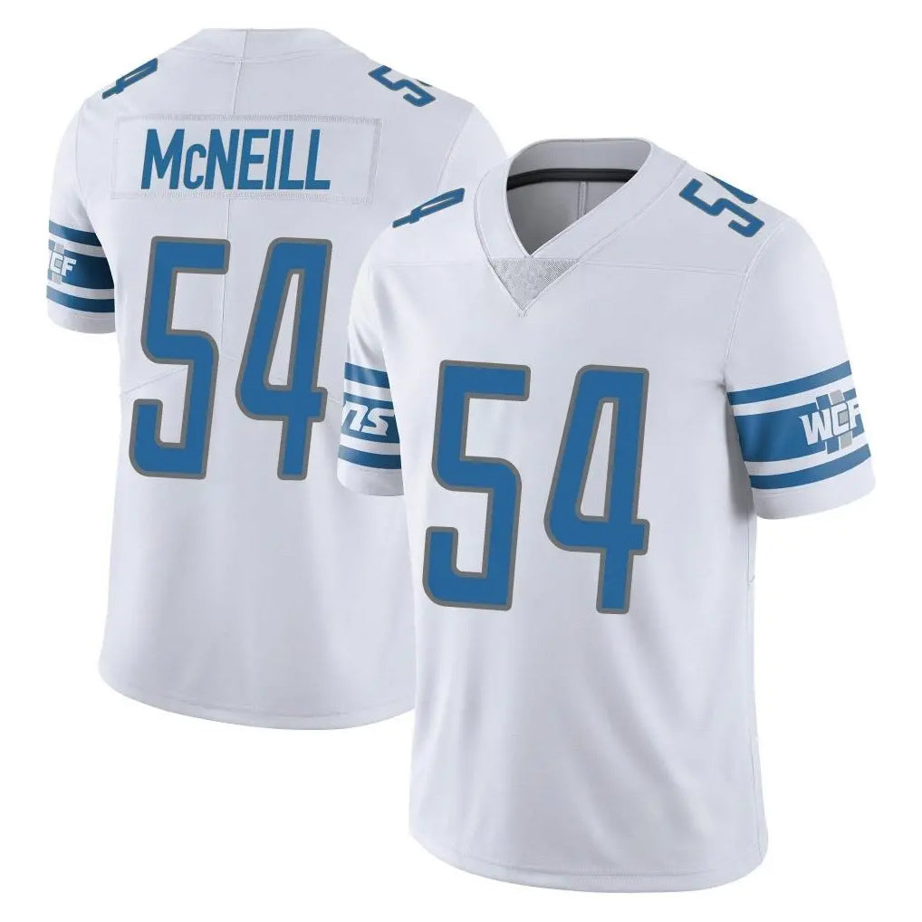 D.Lions #54 Alim McNeill Player White Limited Vapor Untouchable Home Game Kdoa Stitched Jerseys