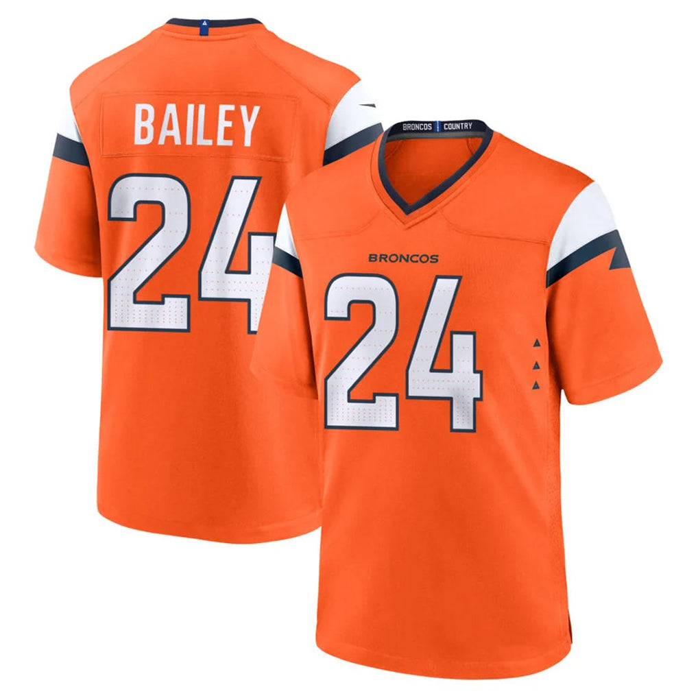 D.Broncos #24 Champ Bailey Player Orange Home Game Kdoa Stitched Jerseys