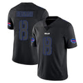 B.Bills #8 Terrel Bernard Player Black Impact Limited Home Game Kdoa Stitched Jerseys