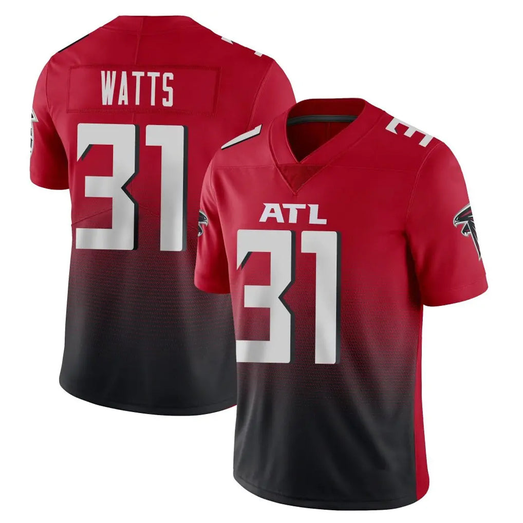 A.Falcons #31 Xavier Watts Player Red Vapor Untouchable Limited Home Game Kdoa Stitched Jerseys