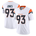 D.Broncos #93 D.J. Jones Player White Limited Vapor F.U.S.E. Home Game Kdoa Stitched Jerseys