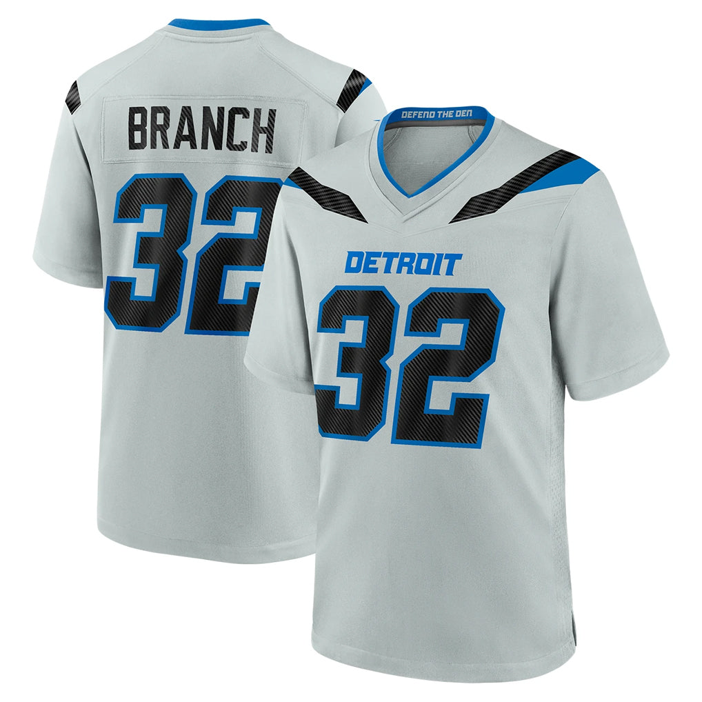 D.Lions #32 Brian Branch Player Silver 2026 Rivalries Collection Home Game Kdoa Stitched Jerseys