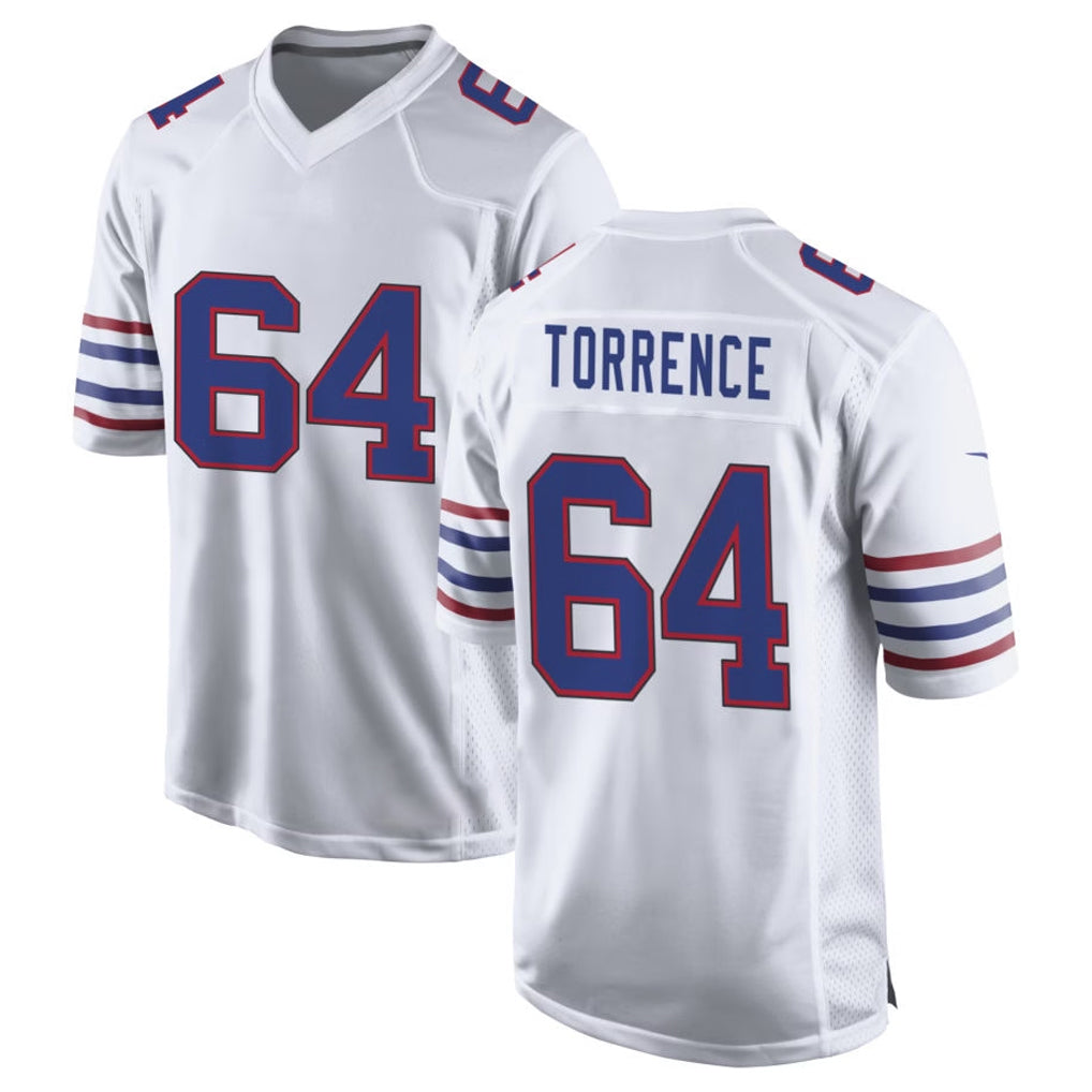 B.Bills #64 O'Cyrus Torrence Player White Alternate Game Kdoa Stitched Jerseys