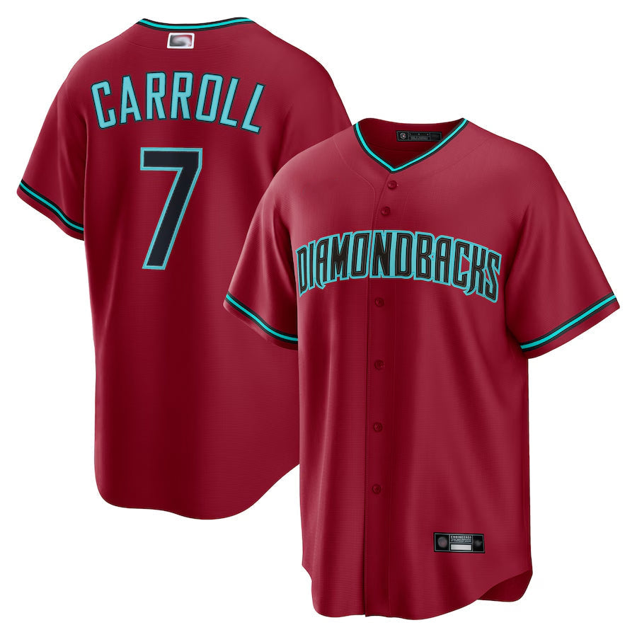 Kdoa A.Diamondbacks #7 Corbin Carroll Player Red Home Replica Personalized Stitched Jerseys