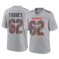 C.Bears #62 Joe Thuney Player Gray Atmosphere Fashion Game Kdoa Stitched Jerseys