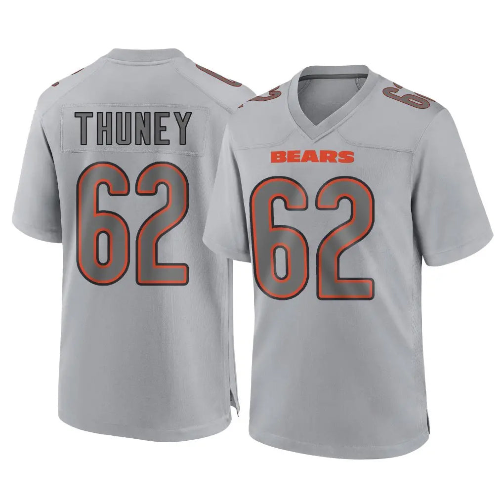 C.Bears #62 Joe Thuney Player Gray Atmosphere Fashion Game Kdoa Stitched Jerseys