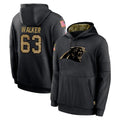 C.Panthers #63 Rasheed Walker Player Black Salute to Service Pullover Hoodies Limited Game Kdoa Stitched Jerseys
