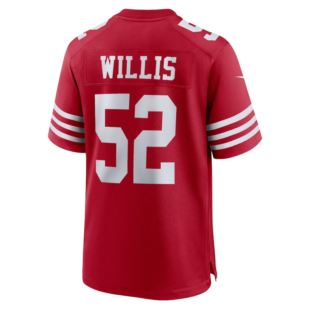 Kdoa SF.49ers #52 Patrick Willis Scarlet Retired Player Game Jersey