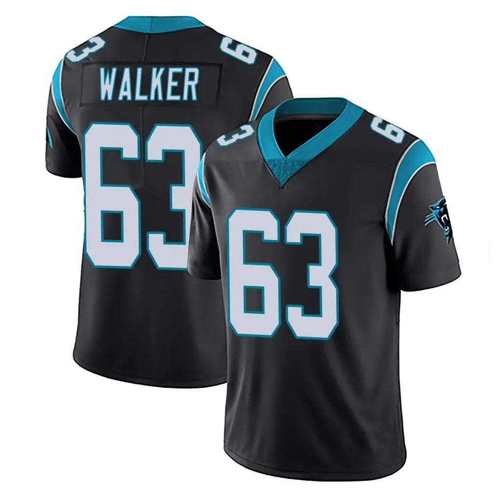 C.Panthers #63 Rasheed Walker Player Black Vapor Untouchable Limited Game Kdoa Stitched Jerseys (2)