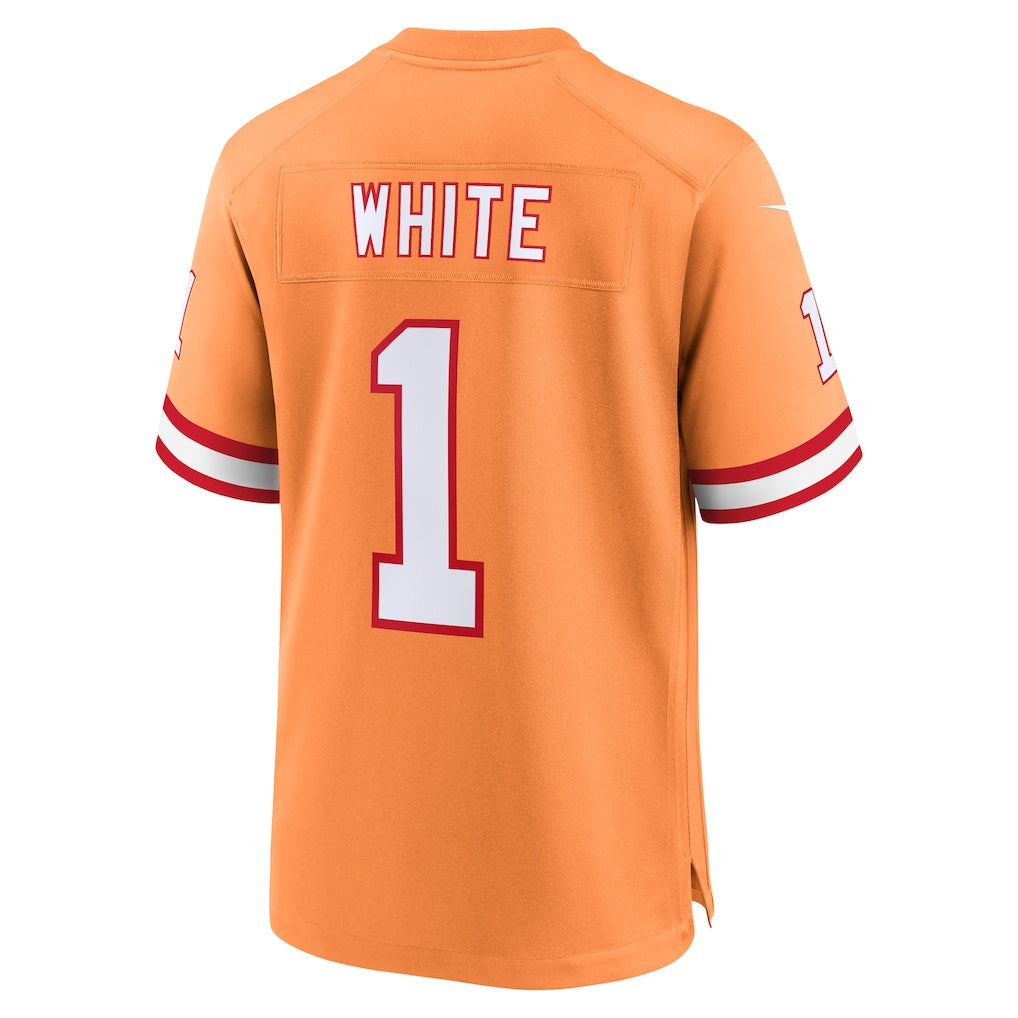 Kdoa TB.Buccaneers #1 Rachaad White Orange Alternate Game Jersey