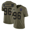 B.Bills #96 Deone Walker Player Olive Salute To Service Limited Game Kdoa Stitched Jerseys