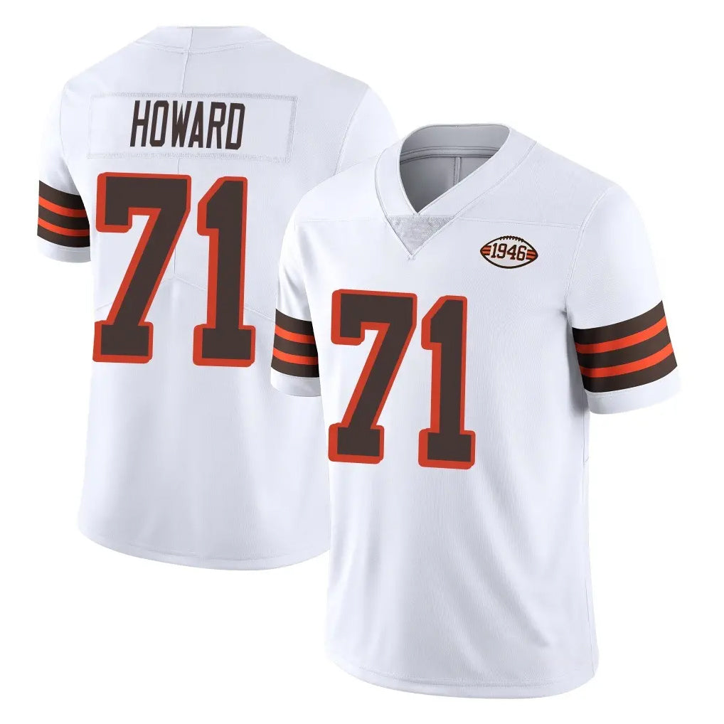 C.Browns #71 Tytus Howard Player White Limited  Vapor 1946 Collection Alternate Game Kdoa Stitched Jerseys