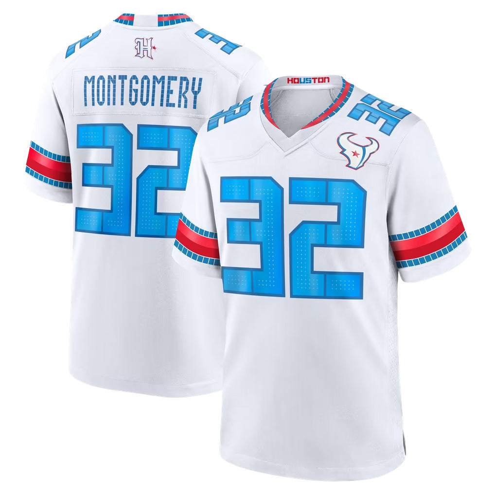 H.Texans #32 David Montgomery Player Whtie 2026 Rivalries Vapor Home Game Kdoa Stitched jerseys