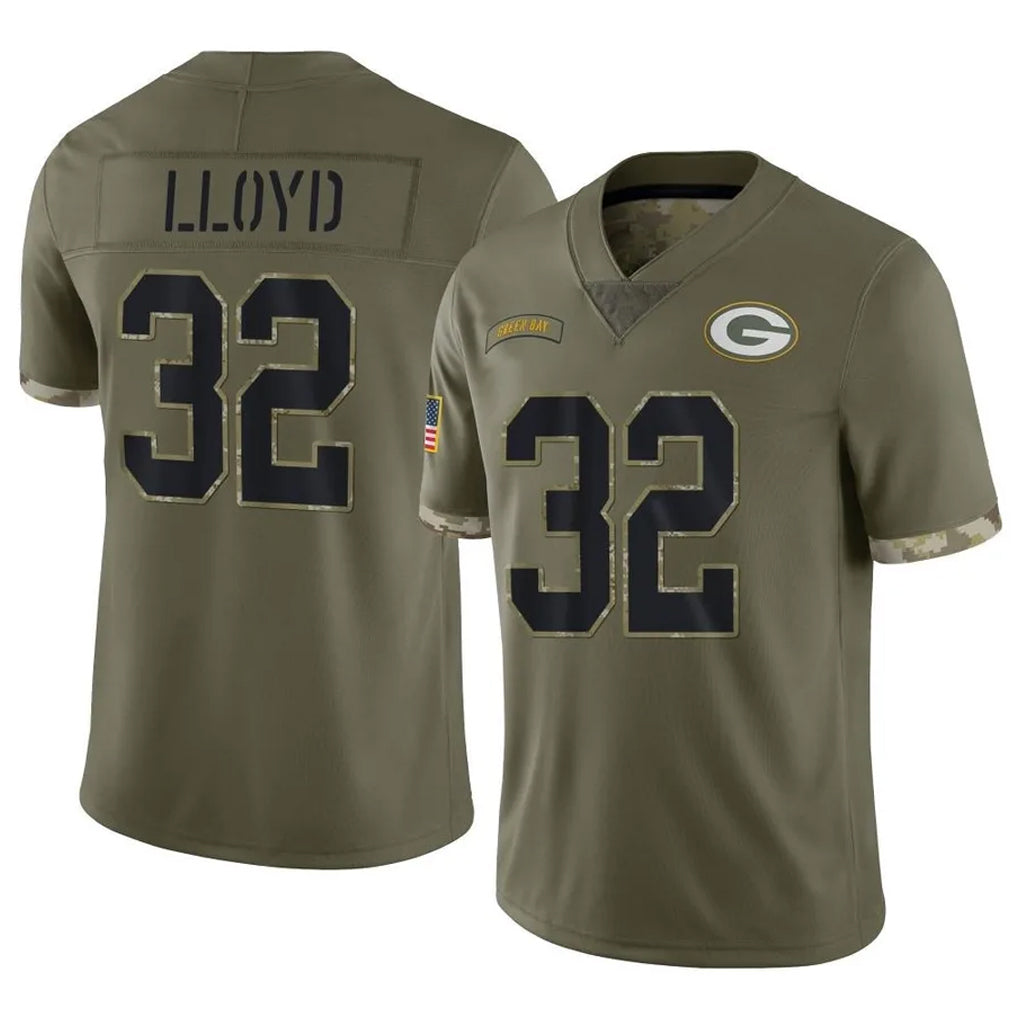 GB.Packers #32 MarShawn Lloyd Player Olive Salute To Service Limited Kdoa Stitched Jerseys