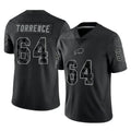 B.Bills #64 O'Cyrus Torrence Player Black RFLCTV Limited Kdoa Stitched Jerseys