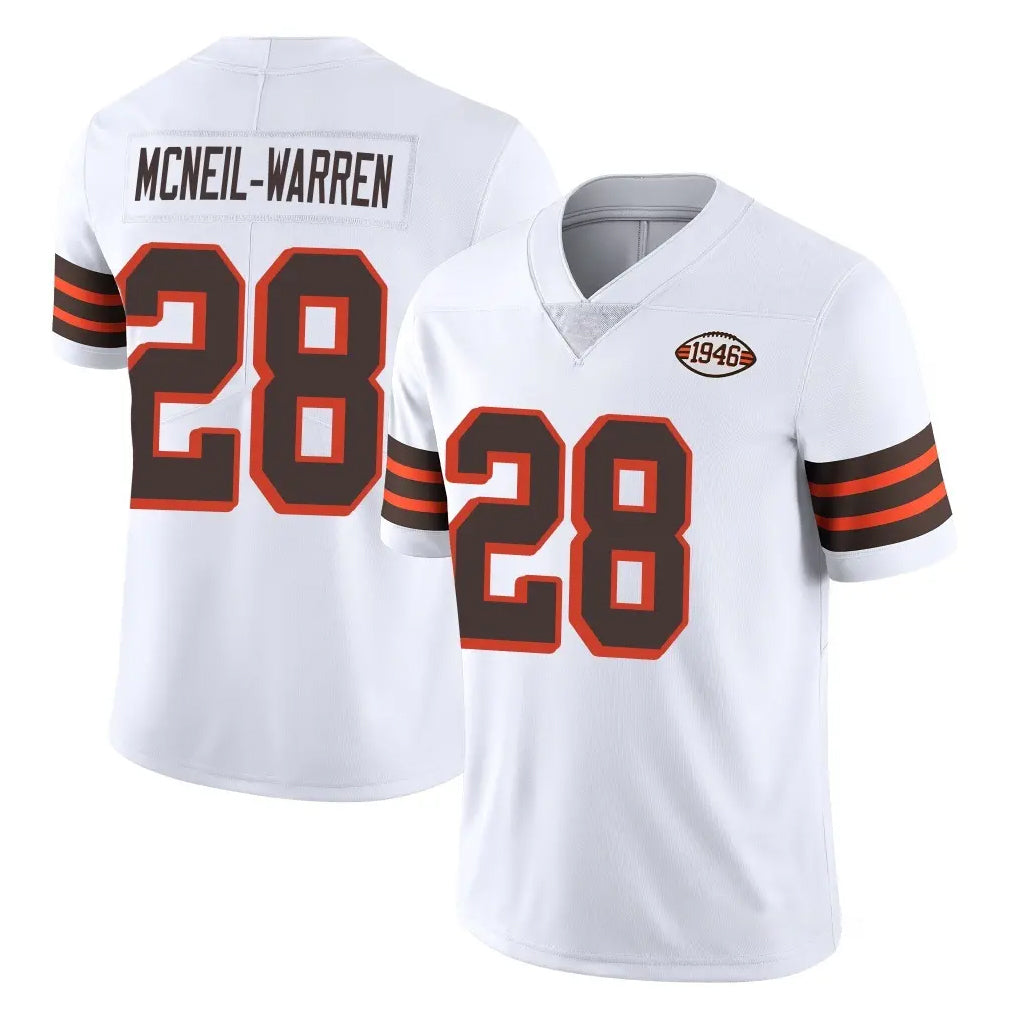 C.Browns #28 Emmanuel McNeil-Warren Player White Limited  Vapor 1946 Collection Alternate Game Kdoa Stitched Jerseys
