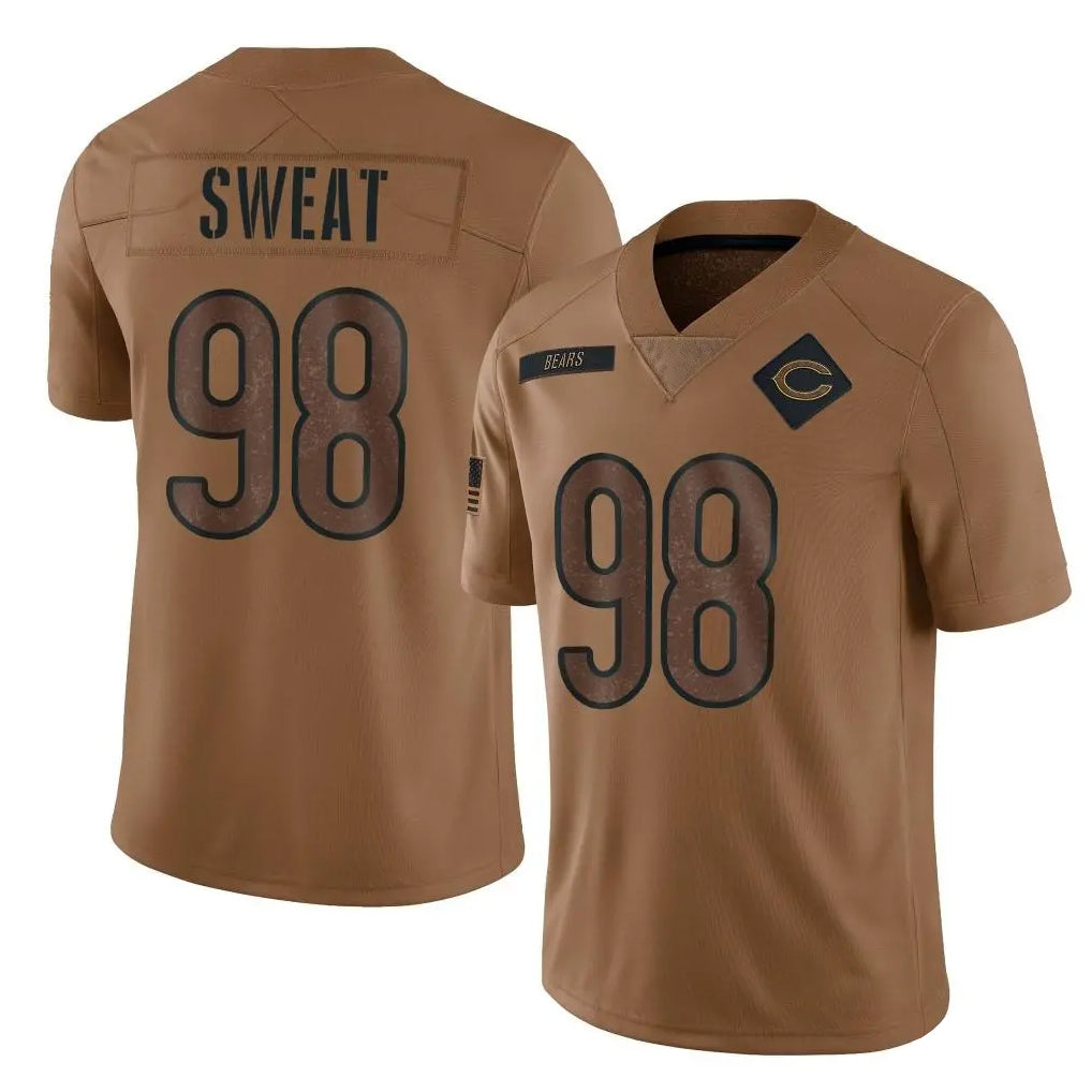 C.Bears #98 Montez Sweat Player Brown Salute to Service Limited Kdoa Stitched Jerseys