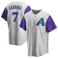 Kdoa A.Diamondbacks #7 Corbin Carroll Player Cream Throwback Cooperstown Limited Personalized Stitched Jerseys