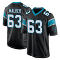 C.Panthers #63 Rasheed Walker Player Black Game Kdoa Stitched Jerseys