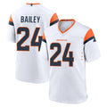 D.Broncos #24 Champ Bailey Player White Home Game Kdoa Stitched Jerseys