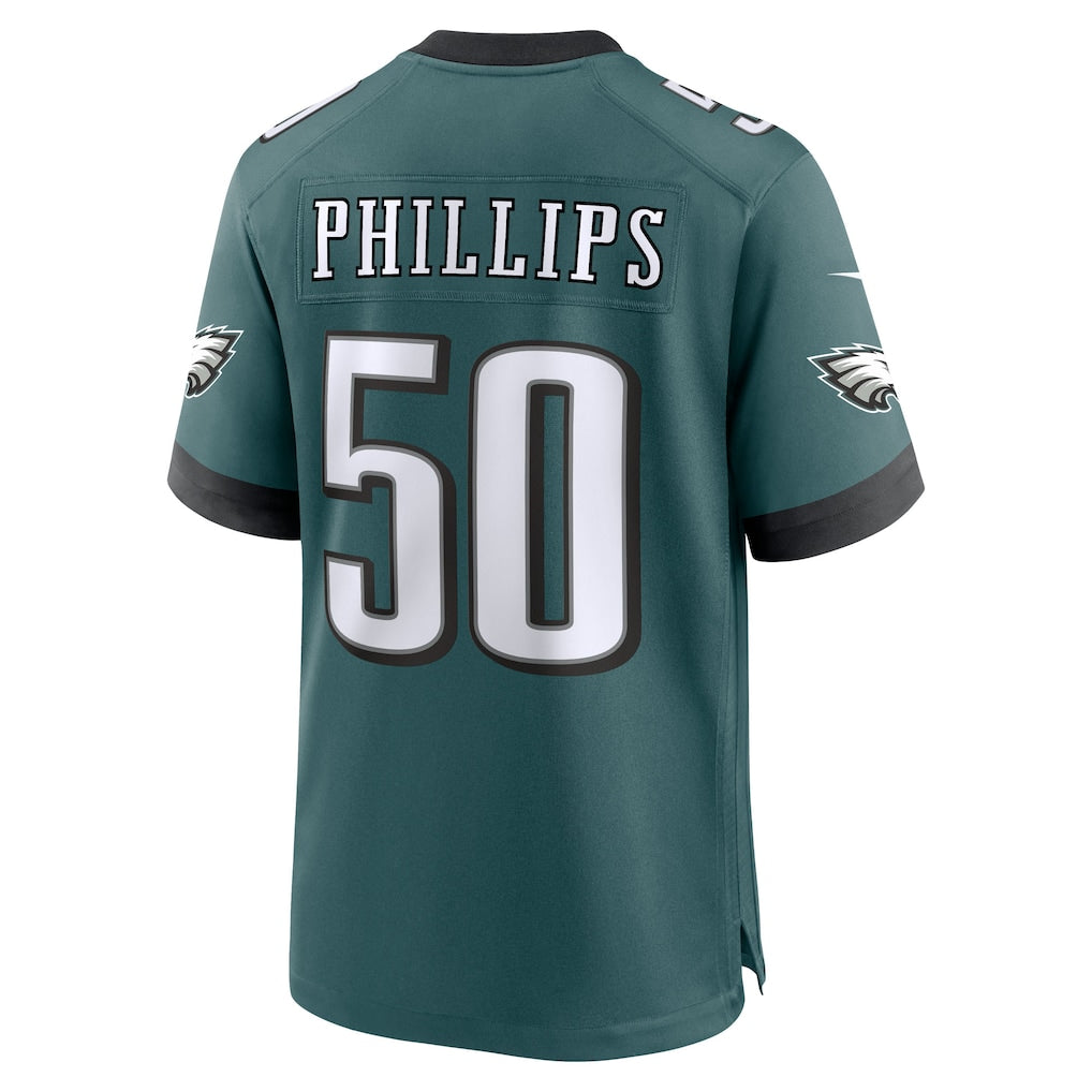 Kdoa P.Eagles #50 Jaelan Phillips Midnight Green Team Game Jersey