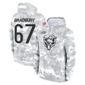 C.Bears #67 Garrett Bradbury Player Arctic Camo Salute to Service Pullover Hoodies Limited Kdoa Stitched Jerseys