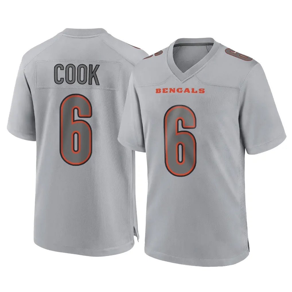 C.Bengals #6 Brian Cook Player Gray Atmosphere Fashion Game Kdoa Stitched Jerseys