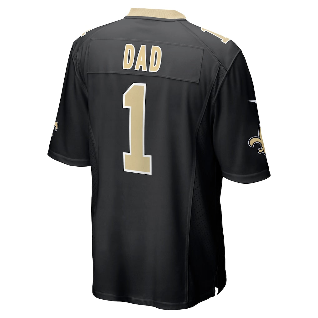 Kdoa NO.Saints #1 Dad Black Game Jersey