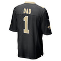 Kdoa NO.Saints #1 Dad Black Game Jersey
