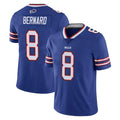 B.Bills #8 Terrel Bernard Player Royal Vapor Untouchable Limited Kdoa Stitched Jerseys