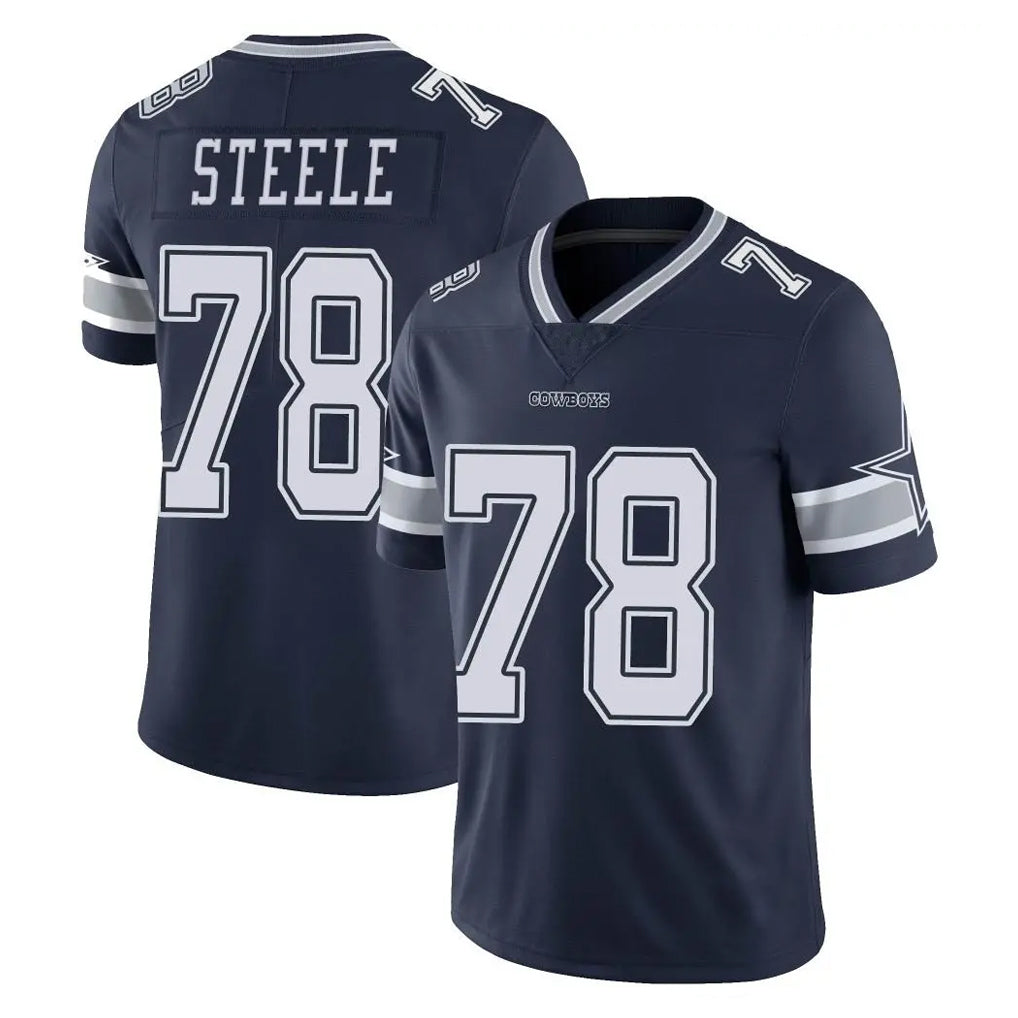 D.Cowboys #78 Terence Steele Player Navy Vapor Untouchable Limited Home Game Xdoa Stitched Jerseys