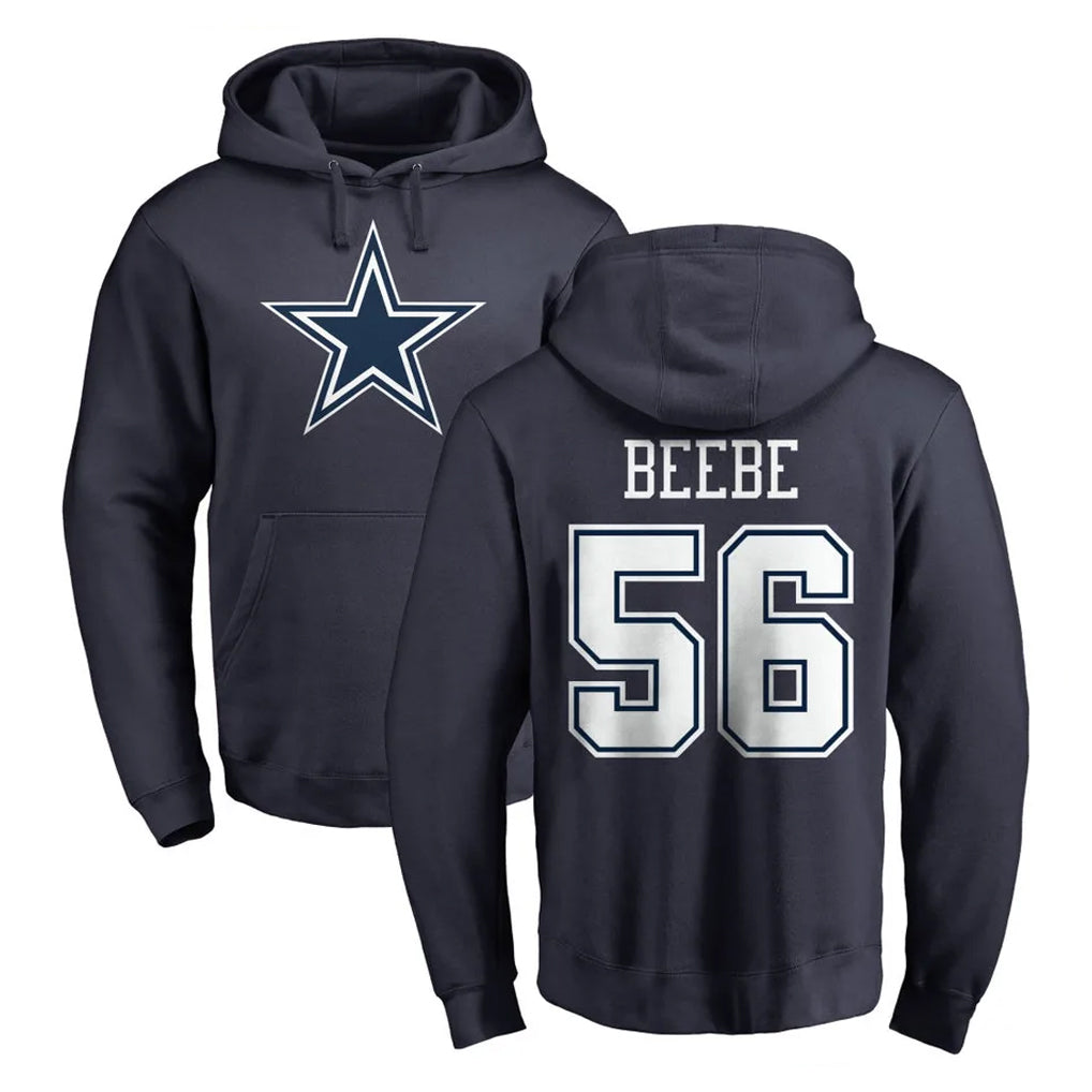 D.Cowboys #56 Cooper Beebe Player Navy Pullover Hoodies Limited Xdoa Stitched Jerseys