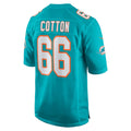Kdoa M.Dolphins #66 Lester Cotton Sr. Aqua Home Game Player Jersey