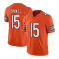 C.Bears #15 Rome Odunze Player Orange Vapor F.U.S.E. Limited Home Game Kdoa Stitched Jerseys