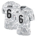 C.Bengals #6 Brian Cook Player Arctic Camo Salute to Service Limited Kdoa Stitched Jerseys
