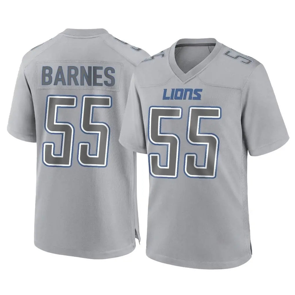 D.Lions #55 Derrick Barnes Player Gray Atmosphere Fashion Home Game Kdoa Stitched Jerseys