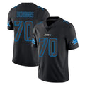 D.Lions #70 Juice Scruggs Player Black Impact Limited Home Game Kdoa Stitched Jerseys