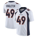D.Broncos #49 Alex Singleton Player White Vapor Untouchable Limited Home Game Kdoa Stitched Jerseys