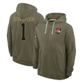 C.Browns #1 KC Concepcion Player Olive Salute to Service Pullover Hoodies Limited Kdoa Stitched Jerseys