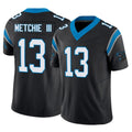 C.Panthers #13 John Metchie III Player Black Vapor F.U.S.E. Limited Home Game Kdoa Stitched Jerseys