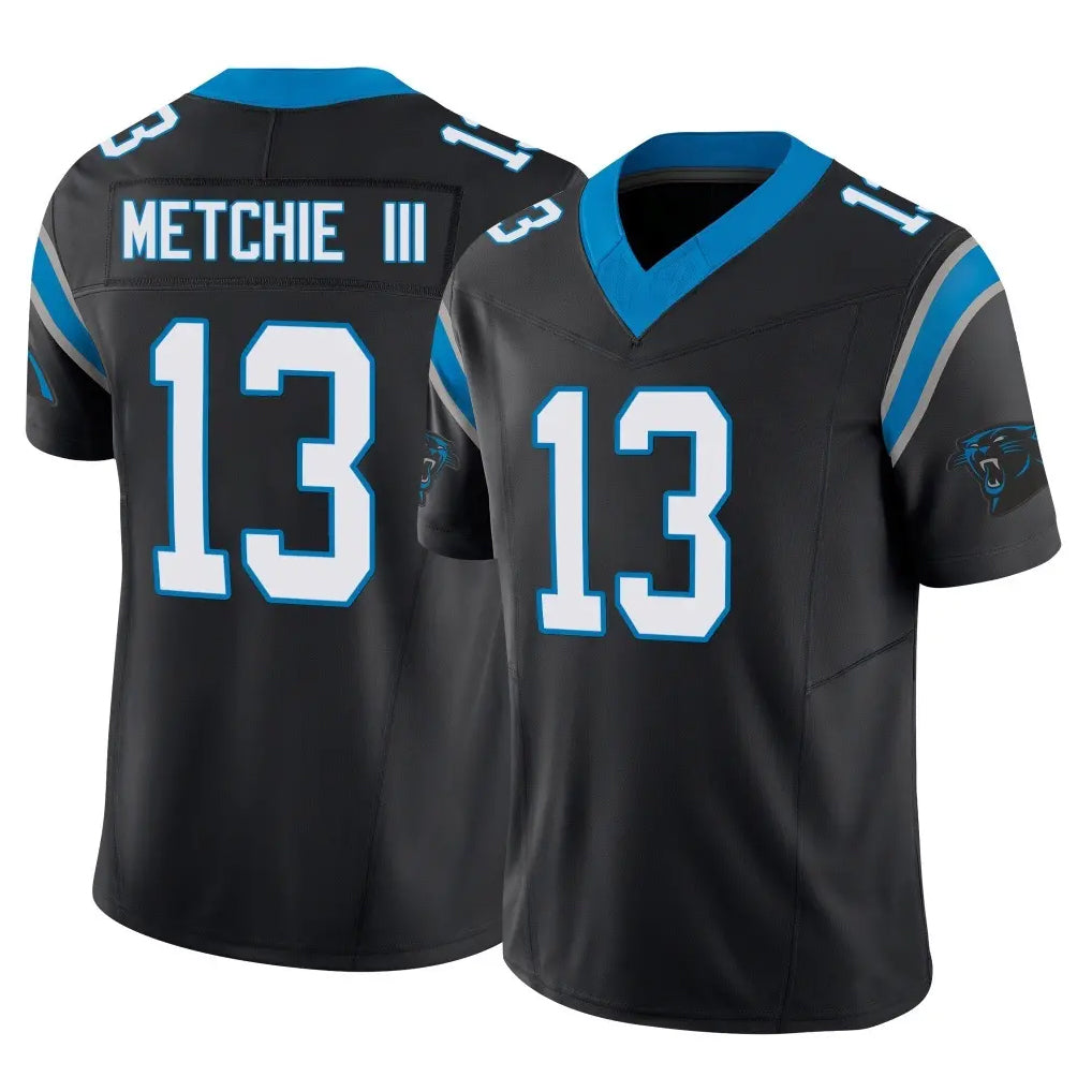 C.Panthers #13 John Metchie III Player Black Vapor F.U.S.E. Limited Home Game Kdoa Stitched Jerseys